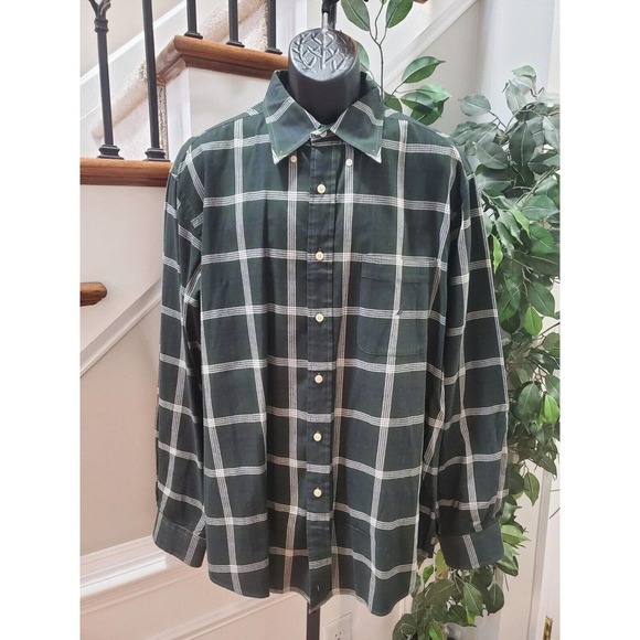 Nautica Men Green Cotton Collared Long Sleeve Casual Button Down Shirt Size XL - Picture 12 of 13